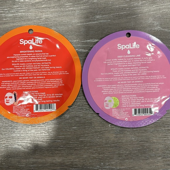 SpaLife Facial Masks 4 Brightening Natural Extract/7 SpaLife Deep Cleansing NEW! - Picture 8 of 9